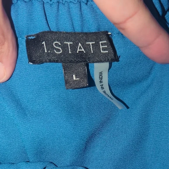 1. State Strapless Blue Maxi Dress Size Large - Picture 12 of 13